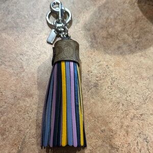 Coach Multicolor Tassel Keychain